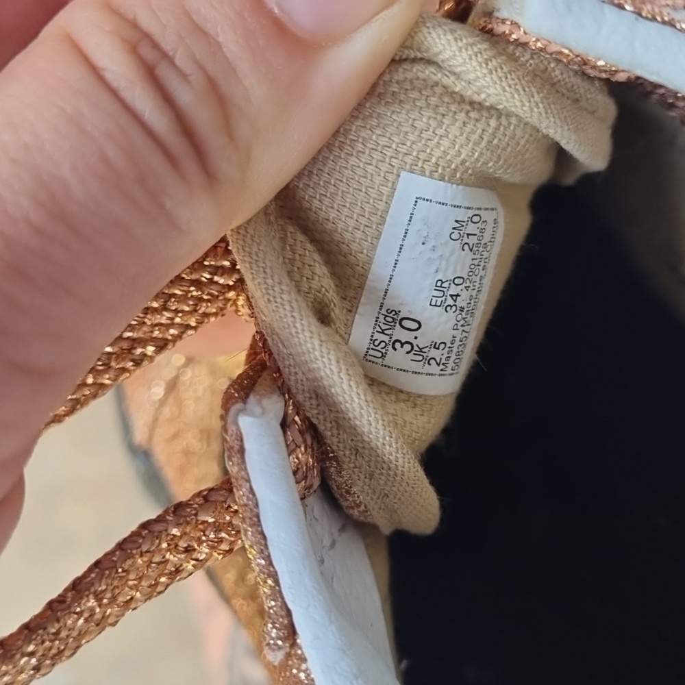 Sparkly Gold and Black Vans - Picture 4 of 6